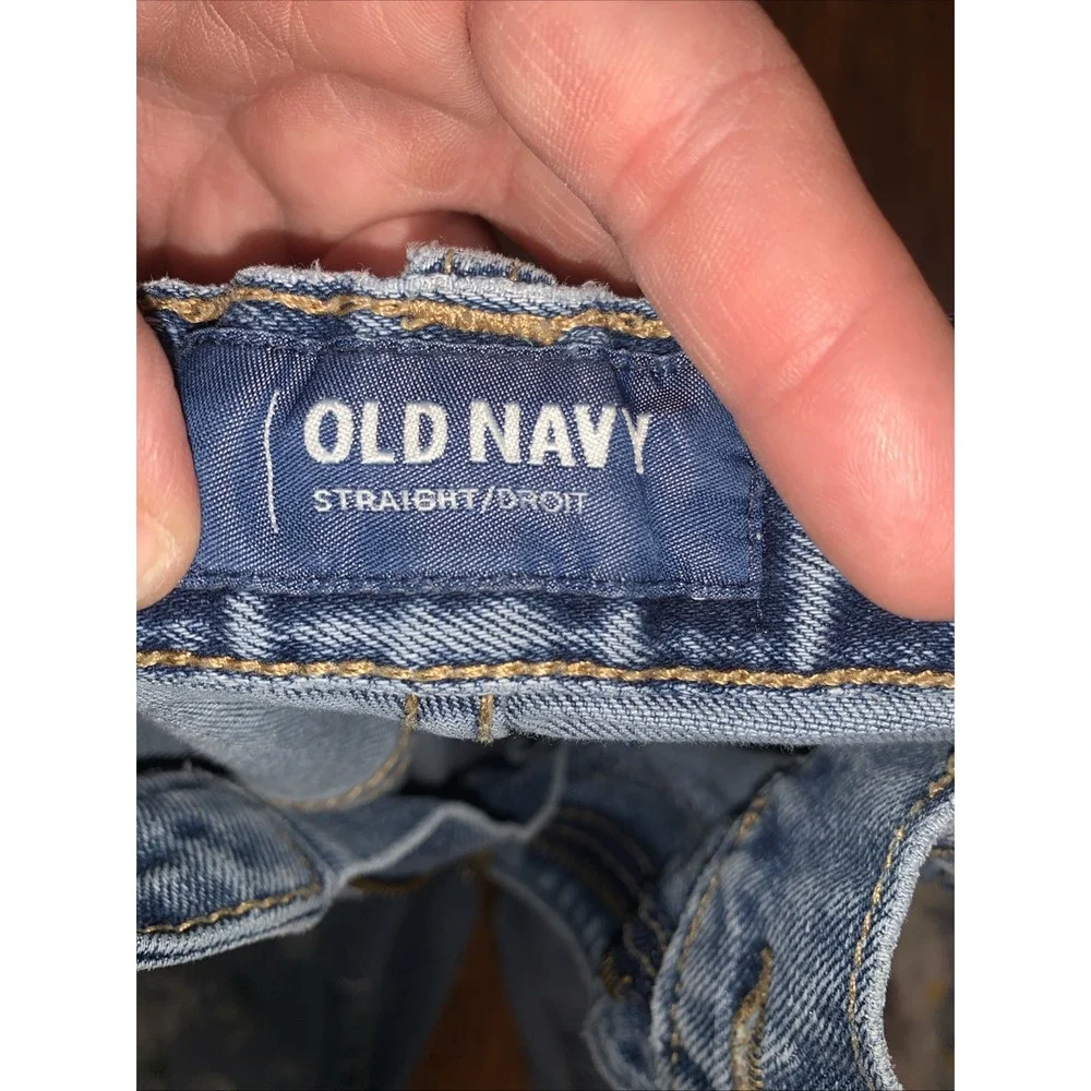Y2k Distressed Festival summer wear Old Navy Girls Straight DroIT JEANS Size 18